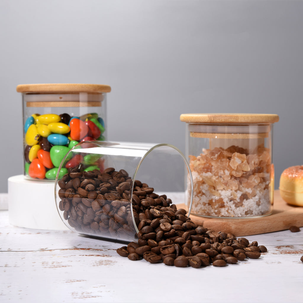 JEKMOS Glass Kitchen Seasoning Jar with Airtight Lids,Sugar Bowl/Salt – YQF