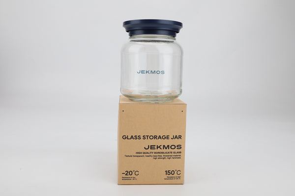 JEKMOS Glass jar, nut storage jar coffee bean jar Mason Jars Food Storage Canister for Serving Spice Sugar Salt Tea Coffee